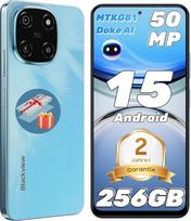 Blackview Color 6 Handy Ohne Vertrag 24GB+256GB Android 15 išmanusis telefonas, 50+13MP, MTK G81 Core, 6,67" 90Hz, 5000mAh Simlockfreie Handys, Dual SIM/Fingerabdruck/Face ID/GPS/OTG