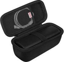 BOVKE dėklas, suderinamas su "Sonos Roam 2" nešiojamuoju vandeniui atspariu "Bluetooth" belaidžiu garsiakalbiu, "Roam 2" "Bluetooth" garsiakalbio laikiklis su tinkline kišene įkrovimo laidų priedams, juodas + juodas