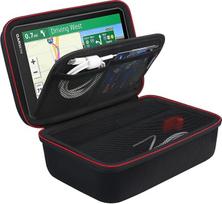 BOVKE GPS dėklas 6-7 colių "TomTom" automobilinei navigacijai GO Classic 2nd/GO Expert Plus/GO Navigator/GO Classic Lite/GO Professional 2nd Generation/GO Advanced, Garmin DriveSmart 76/66, Camper 795, juoda+juoda