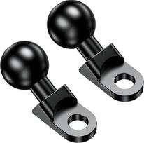 BRCOVAN 2 aliuminio lydinio galinio vaizdo veidrodėlio tvirtinimo pagrindo su 1 colio TPU rutuliuku ir 10 mm skyle pakuotė, suderinama su RAM laikikliais, dvigubo pagrindo svirties dydis B