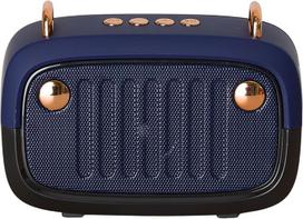 BS-32D nešiojamasis "Bluetooth" garsiakalbis - mėlynas retro belaidis garsiakalbis namams, kelionėms, lauke (mėlynas)
