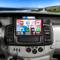 CAMECHO 2+64G Android 15 automobilinis radijas Opel Vivaro A 87R/Renault Trafic II Nissan Primastar su "Carplay" Android automobiline navigacija, dvigubas DIN radijas su 10 colių ekranu, Bluetooth 5.0 FM/RDS EQ + atbuline eiga