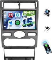 CAMECHO 4+64G 9 colių automobilinis radijas "Ford Mondeo 2004-2007" su atbulinės eigos kamera DSP, "Android 13" belaidis "Carplay" "Bluetooth" radijas su "Android Car WiFi" GPS FM/RDS Mirror Link + IPS HD jutiklinis ekranas