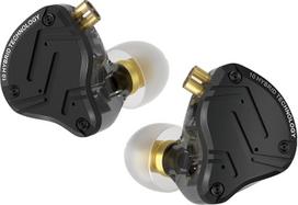 CCA KZ ZS10 PRO X ausinių monitorių atnaujinta versija 4BA + 1DD 5 vairuotojo IEM ausinės HiFi metalinės laidinės ausinės (be mikrofono, juodos spalvos)