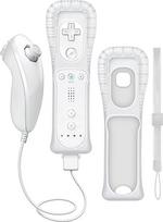 CLVIZCXOM (1 komplektas/4 stück! Fernbedienung Controller Kompatibel mit Nintendo Wii/Wii U Konsole: Fernbedienung, Analoger Joystick, Silikonschutz, Armband, mit Motion Plus (weiß)