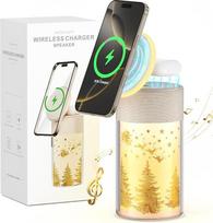 COLSUR 3-in-1 "Bluetooth" garsiakalbis, magnetinė įkrovimo stotelė "iPhone", belaidis įkroviklis "AirPods", naktinis šviestuvas, naktinė lemputė, dovanos vyrams, moterims, gimtadienio dovana vyrams (Kalėdos)