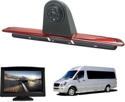 CoolinDT Trečioji stogo stabdžių žibinto stabdžių žibinto galinio vaizdo kamera su 4,3" prietaisų skydelio monitoriumi, skirta furgonams Mercedes Sprinter 1500 2500 W906/VW Crafter Transporter
