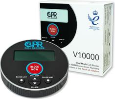 CPR V10000 - pristatome naujausio modelio CPR skambučių blokatorių su dvigubo režimo apsauga (blokuoti dabar) arba į leidžiamų numerių sąrašą įtraukti patikimus numerius, kurie blokuos visus kitus skambučius