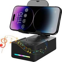 CYBORIS sulankstomas telefono stovas su belaidžiu "Bluetooth" garsiakalbiu, LED RGB šviesa, HD erdvinis garsas, suderinamas su telefonais ir planšetiniais kompiuteriais