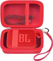 Dėklas, suderinamas su "JBL Go 4" - nešiojamuoju "Bluetooth" garsiakalbiu "Pro Sound", taip pat "Go 3/Go3 Eco/Go2" vandeniui atspariu mini belaidžiu garsiakalbiu - tik dėklas (raudonas)