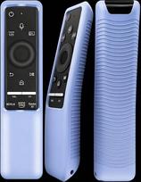 Dėklas, suderinamas su "Samsung Smart TV" nuotolinio valdymo pulteliu BN59 serijos, lengvas silikoninis apsauginis dėklas, atsparus smūgiams, neslystantis, šviečia mėlynai