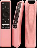 Dėklas, suderinamas su "Samsung Smart TV" nuotolinio valdymo pulteliu BN59 serija Lengvas silikoninis apsauginis dangtelis Atsparus smūgiams, neslystantis, rožinis
