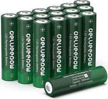 Delyeepow AA 3300 mAh baterijos, 16 vnt., įkraunamos didelės talpos, 1200 ciklų, 1,2 V, 16 vnt.