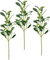 Dirbtinė eglė su baltomis uogomis, matinė, 3 vnt., 55 cm, dekoratyvinės šakos, uogų šakos, dirbtinės gėlės, šakos, šakos, gėlės, gėlių floristika, dirbtinės šakos, gėlių dekoracijos, skirtos girliandoms, vainikams