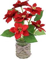 Dirbtinė gėlė Poinsettia vazone Poinsettia Kalėdų žvaigždė Kalėdų dekoracija Kalėdų gėlė Dirbtinė gėlė Kalėdų viena gėlių šaka X'mas puokštė Dovanų dekoracija Advento žvaigždė
