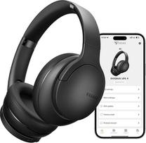 DOQAUS "Bluetooth" ausinės per ausis, 90 valandų žaidimo trukmė, "Bluetooth 5.3" belaidės ausinės su 3 ekvalaizerio režimais, "HiFi Stereo Bass" garsas, įmontuotas mikrofonas, minkštos ausų pagalvėlės, sulankstomos ausinės