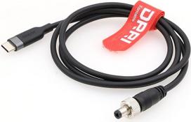 DRRI užrakinamas 5,5x2,1 mm DC į USB-C PD greito įkrovimo 12V maitinimo kabelis, skirtas "Atomos Ninja V" monitoriui / Zwo ASI aušinimui