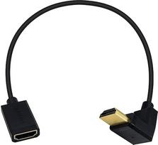 Duttek HDMI ilgintuvas, 4K HDMI kabelis, itin plonas kampinis HDMI vyriškos ir moteriškos lyties kabelis, suderinamas su "Nintendo Switch", "Xbox One S 360", PS5, "Roku TV Stick", "Blu Ray" grotuvu ir kt. 30 cm