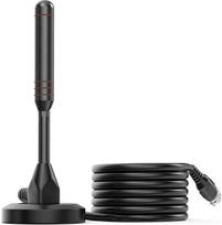 DVB-T/DVB-T2 antena DTA240 - stipresnė strypinė skaitmeninės televizijos / DVB-T2 imtuvo antena / aliuminio šerdis maksimaliai signalo kokybei - su magnetiniu pagrindu, 2 m ilgio laidas, vidaus antena