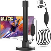DVB-T2 antena su magnetiniu pagrindu - vidinė antena su signalo stiprintuvu, 360° priėmimo kampu, palaiko 4K ir "Full HD", "Plug & Play", 5 m koaksialinis kabelis