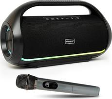 DYNASONIC S90 - IPX7 nešiojamasis "Bluetooth" garsiakalbis Belaidis lauko garsiakalbis Stereo sistema Galingas garso grotuvas su LED žibintais Mikro SD USB