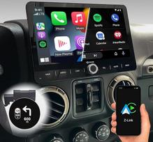 DYNAVIN "Android" automobilinis radijo imtuvas su navigacija "Jeep Wrangler 2007-2017"; 10,1 colio radijo imtuvas su belaidžiu "Carplay" ir "Android Car", "Head-up" ekranas, įskaitant DAB+, D9-JP Plus