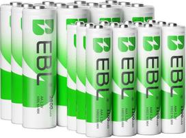 EBL AA AAA akumuliatorių pakuotė iš 24 vienetų - AA akumuliatorius 2800 mAh 12 vienetų su AAA akumuliatoriumi 1100 mAh 12 vienetų 1,2 V NI-MH įkraunamų akumuliatorių