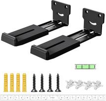 ETHU Soundbar Wandhalterung, Universelle Wandhalterung für Soundbars unter dem TV bis 20 kg, Wandhalterung Soundbar für 10-18 cm Tiefe mit Verstellbaren Haken und Kabelkanal, Platzsparend