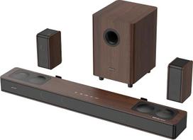 Flaggschiff 5.3.4 Soundbar für TV Geräte mit Dolby Atmos, 800W Heimkino garso sistema su žemų dažnių garsiakalbiu, 2 kabeliu Rücklautsprechern, Lautsprecher für Fernseher, BassCoupling-Technologie für 28 Hz, eARC