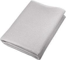 Garsiakalbio akių grotelių audinys (be nendrių diržų) Stereo dėžutės audinys Dulkių nepraleidžiantis garso audinys 50 cm x 140 cm sidabro spalvos
