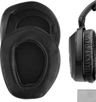 GEEKRIA Elite pakaitiniai avikailio ausų įdėklai "Sennheiser RS 195/185/175/165", HDR195/185/175/165 ausinėms - juodi