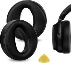 GEEKRIA QuickFit pakaitinės ausinių pagalvėlės Sony MDR-Z7 MDR-Z7M2 juodos spalvos putų odos 3 pakuotės