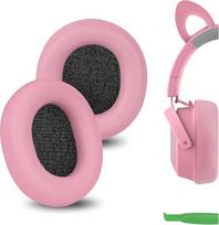 GEEKRIA rožinės spalvos dirbtinės odos pakaitiniai ausų įdėklai Razer Kraken Kitty V2 Pro, Barracuda, Barracuda X Memory Foam