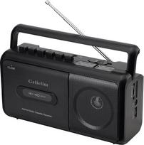 Gelielim Nešiojamasis kasečių grotuvas "Boombox AM/FM Radio Stereo", kasetinių juostų grotuvas su ausinių lizdu, maitinamas iš baterijos arba kintamosios srovės JK kištuku (rudas1)