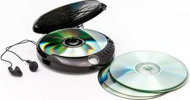 GPO CD122D Retro kompaktinių diskų grotuvas Nešiojamasis su 20 takelių programuojama atmintimi LCD ekranas Smūgius sugerianti apsauga Ausinių lizdas + ausinės Juoda