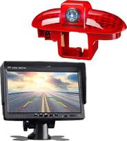 HD 720p Trečioji stogo viršuje sumontuota stabdžių žibintų kamera Stabdžių žibintų atbulinės eigos kamera, skirta "Renault Trafic MK2", "Opel Combo C", "Vauxhall Vivaro A2001-2014" + 7,0 colių DVD monitoriaus ekranas