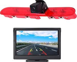 HD 720p Trečiosios stogo stabdžių šviesos kameros stabdžių šviesos atbulinės eigos kameros komplektas + 5,0 colių monitoriaus ekranas "Toyota Proace Verso" Citroen Jumpy/SpaceTourer Peugeot Expert/Traveller 2016-2019