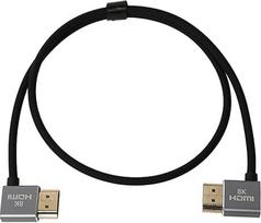 HDMI 8K 60P 4K 120P Tun Lankstus silikoninis kabelis, skirtas ATOMOS Ninja Inferno Sony A7M5 A7IV FX3 A7SIII Canon R5ii Lumix GH6 Z8 Fotoaparatas TV PS5 Projektorius Dešinysis kampas 60 cm