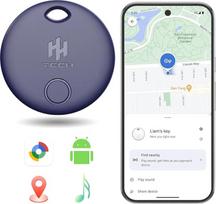 HH-Tech Bluetooth-Smart-Tag (Königsblau) für Android-Geräte, kompatibel mit Google Find Hub, Find My, Smart Tracker, Artikelfinder, verfolgen Sie einfach Ihre Brieftasche, Tasche, Koffer und mehr (nur