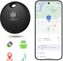 HH-Tech Bluetooth-Smart-Tag (weißes Pack-1) für Android-Geräte, kompatibili su Google Find Hub, Find My, Smart Tracker, Artikelfinder, verfolgen Sie einfach Ihre Brieftasche, Tasche, Koffer und mehr