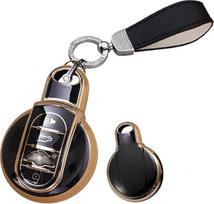 HIBEYO Smart automobilio raktų dėklas tinka Mini Silikoninis apsauginis dėklas Mini F55 F56 Countryman F54 F57 kabrioleto dangtelis Raktų dėklas Nuotolinio valdymo raktų dėžutė 4 mygtukai Juoda
