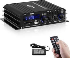 HiFi stiprintuvas su "Bluetooth", S-299 4.1 kanalo RMS 40Wx4+50W Max. 800 W "Bluetooth5.0" mini garso stiprintuvas žemų dažnių garsiakalbio stiprintuvas su USB SD lizdu, AUX, FM radiju DC 12V/5A, skirtas namų garsiakalbiui