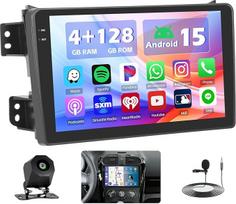 Hikity 4+128G Android 15 automobilinis radijas Suzuki Splash Ritz, Opel Agila 2004-2014, 9 colių ekranas Radijas su belaidžiu CarPlay Android Car Bluetooth Navi GPS WiFi EQ Double USB ir atbulinės eigos kamera