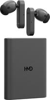 HMD "Amped Buds" belaidės "Bluetooth" ausinės su integruotu maitinimo banku (hibridinis ANC, ENC, iki 95 val. atkūrimo laikas, USB-C, IP54), juodos spalvos