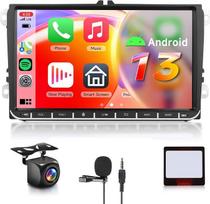 Hodozzy Carplay automobilinis radijas VW Golf 5 Polo Skoda su Navi/WiFi, 9 colių VW automobilinis radijas 2 DIN Bluetooth su Android Car/Mirror Link/32 EQ/FM/RDS/SWC/USB + atbulinės eigos kamera