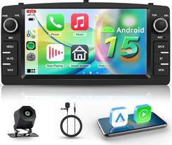 Hodozzy Carplay automobilinis radijas Toyota Corolla E120 E130 2000-2007 BYD F3 2006-2013, 7 colių Toyota Corolla automobilinis radijas 2 DIN Bluetooth su Android Car/32 EQ/FM/RDS/SWC + galinio vaizdo kamera