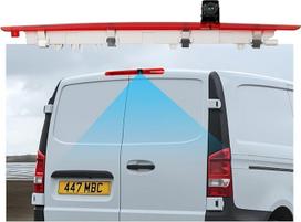 Hodozzy galinio vaizdo kamera, skirta "Mercedes Benz Vito 2016-2024", automobilio kamera trečiajam stabdžių žibintui, IR naktinio matymo, IP67 atspari vandeniui, reguliuojamas kampas, su atbulinės eigos linija