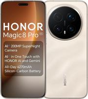HONOR Magic8 Pro 5G mobilusis telefonas, 200MP AI super naktinė kamera, 50MP AI asmenukių kamera, 6270 mAh visą dieną veikianti baterija, 12GB RAM, 512GB, IP68, IP69 ir IP69K, atsparus vandeniui ir dulkėms, dviejų SIM kortelių, "Android 16", auksinis