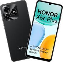 HONOR X5c Plus Dual SIM 4G išmanusis telefonas, 4GB RAM 256GB ROM, 6,74 colių 90 Hz "Comfort" ekranas, 50 MP kamera, 5130 mAh baterija, išplečiama su "MicroSD" iki 1 TB, "Android 15", juodas