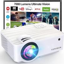HOPVISION projektorius, Full HD 1080P "Bluetooth 5.1", nešiojamasis mini projektorius, 4K namų kino palaikymas, 200 colių ekranas, išmanusis lauko projektorius, suderinamas su išmaniuoju telefonu/HDMI/USB/Pad/Fire Stick/PS5